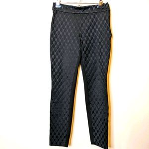 Diane von furstenberg black textured Rihanna pants